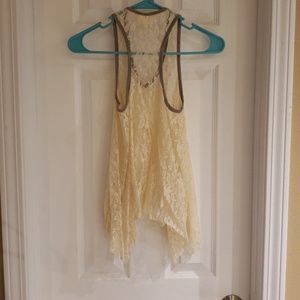 h.i.p. Tops - h.i.p racerback lace tank top h.i.p. Tops - h.i.p racerback lace tank top
